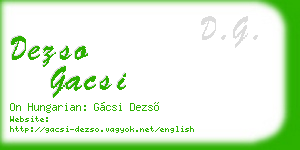 dezso gacsi business card